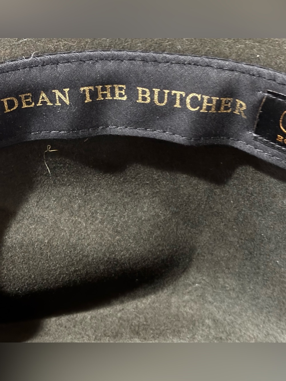 Goorin Brothers 'Dean the Butcher' Fedora Hat 100% Wool Black Feathers Medium M - Picture 7 of 9